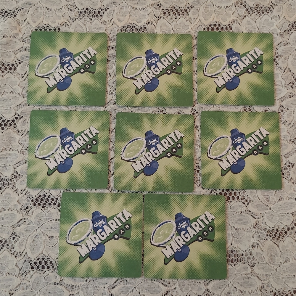 8 Presidente Margarita Coasters Chili's Margarita Bar 3.5 Inch Cardboard